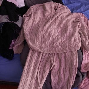 Matching tan sweater set